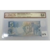 Image 2 : 2006 CDN $5 BANKNOTE - BCS GRADED -  3 DIGIT RADAR
