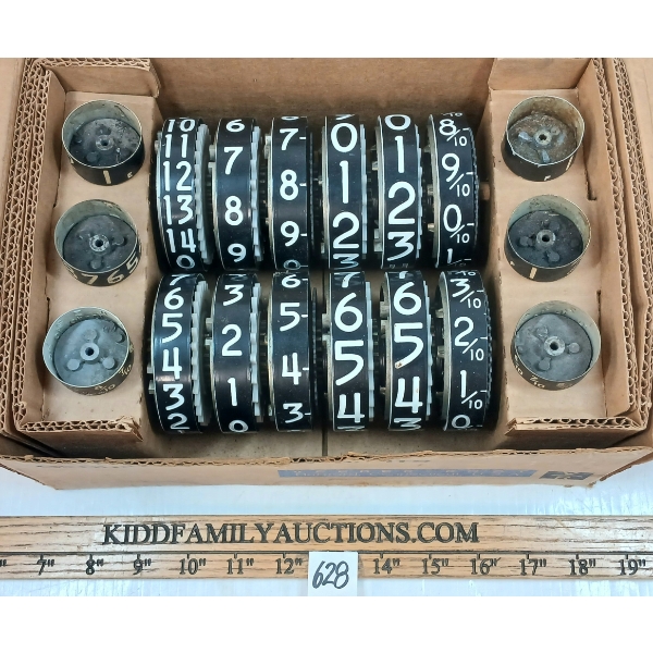 QTY OF VINTAGE MECHANICAL COUNTER & PRICE WHEELS