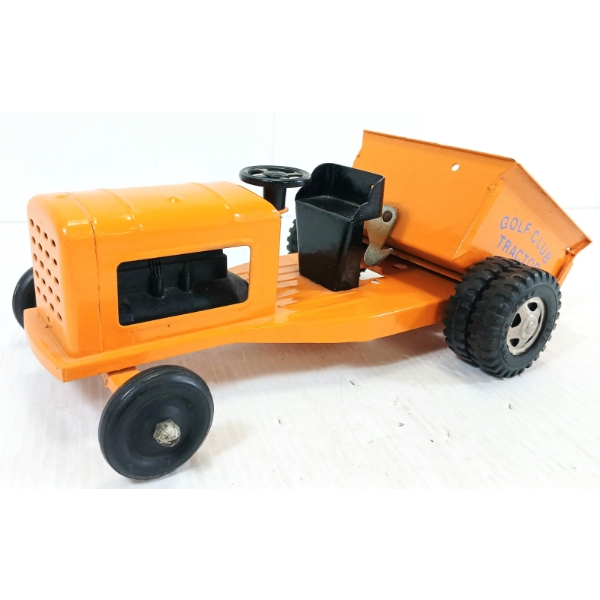 TONKA PRESSED STEEL GOLF CLUB TRACTOR