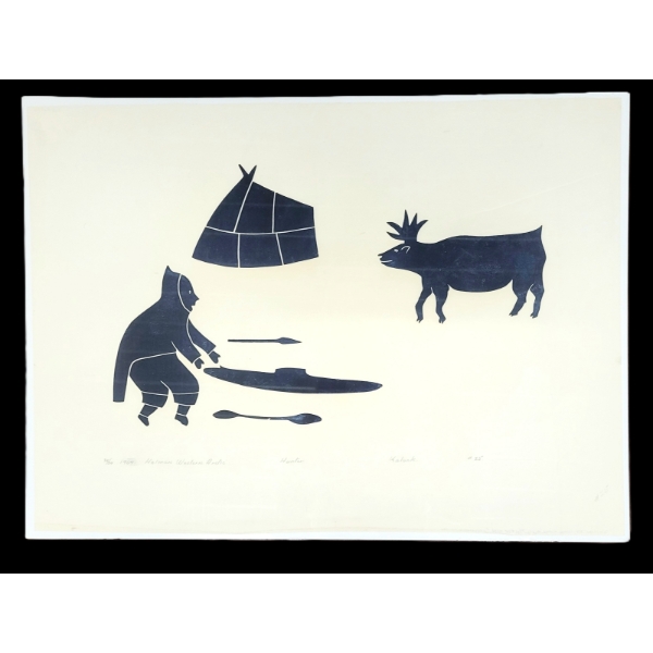 "HUNTER" BY HELEN KALVAK (1901 - 1984) - STONECUT