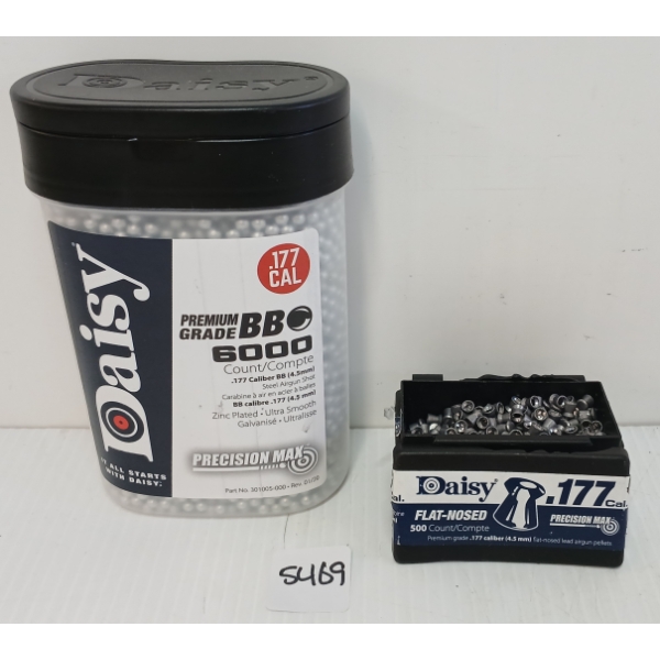 BBS / PELLETS: 6000X DAISY BBS - APPROX 500X DAISY .177 FN PELLETS