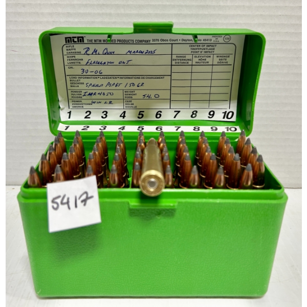 AMMO: 50X .30-06 SPRG 150GR. - RELOADS 
