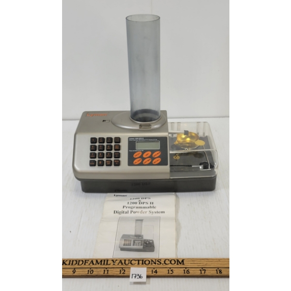 LYMAN 1200 DPS & 1200 DPS II PROGRAMMABLE DIGITAL POWDER SCALE