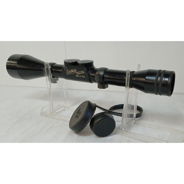 WEATHERBY VARIABLE 2-3/4X-10X SCOPE W/ LENS COVERS