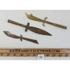 Image 1 : LOT OF 3 - WWI BRASS TRENCH ART LETTER OPENERS