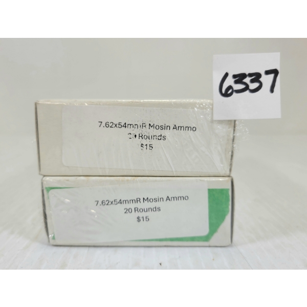 AMMO: 40X UNKNOWN 7.62X54MM R MOSIN - SEALED