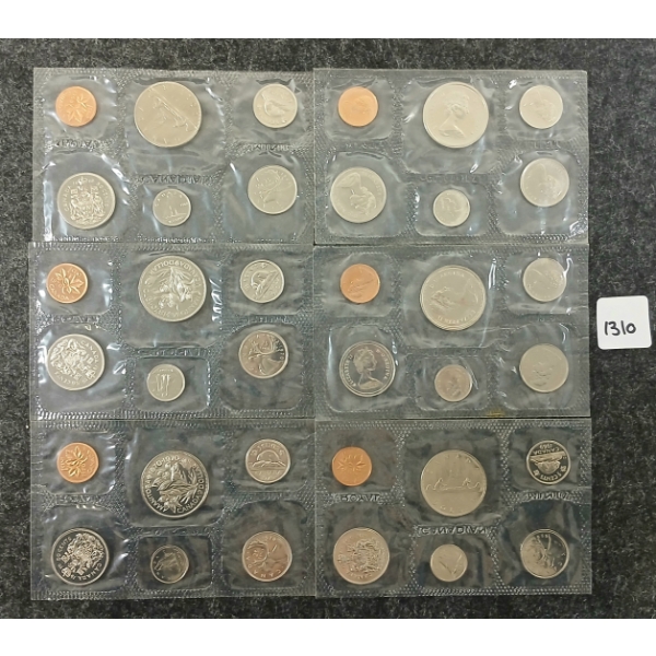 LOT OF 6 - 1968-1977 CDN UNCIRCULATED PROOF SETS