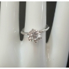 Image 1 : STERLING & MOISSANITE SOLITAIRE RING W/ CERTIFICATE