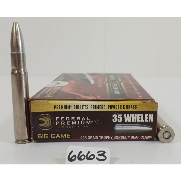 AMMO: 20X FEDERAL .35 WHELEN - 225 GR. 