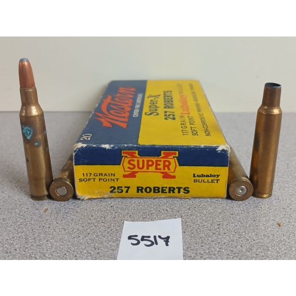 AMMO / BRASS: 11X WESTERN SUPER X .257 ROBERTS - 117GR - SP - 6X BRASS
