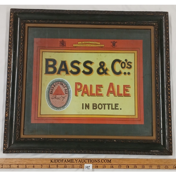 BASS & CO'S. PALE ALE FRAMED SIGN