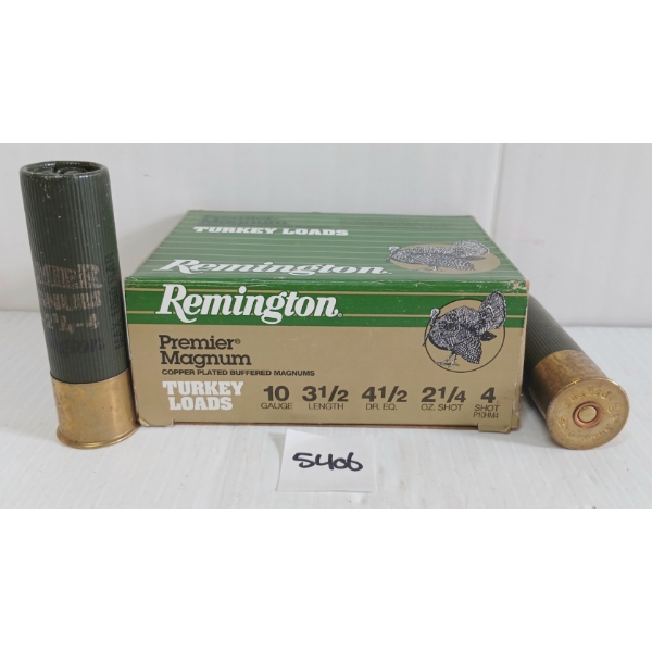 AMMO: 10X REMINGTON 10GA - 3 1/2IN - #4 SHOT 