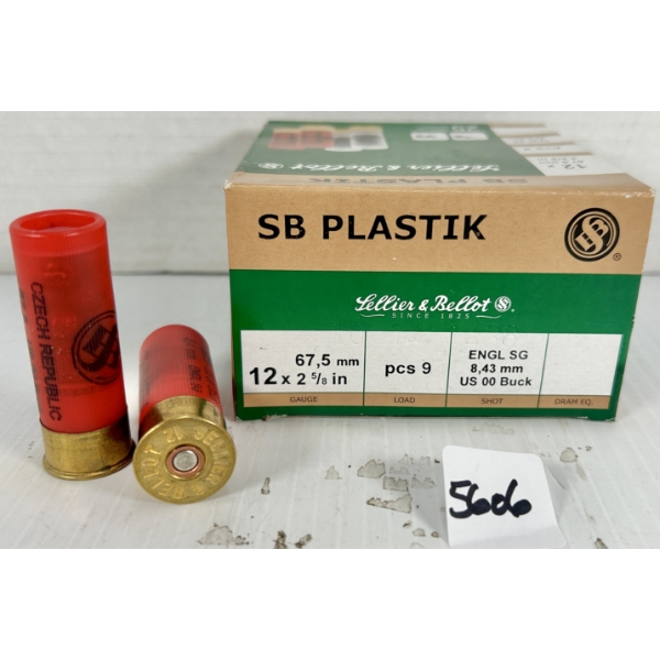 AMMO: 25X S&B 12 GA 2-5/8 IN - #00 BUCKSHOT