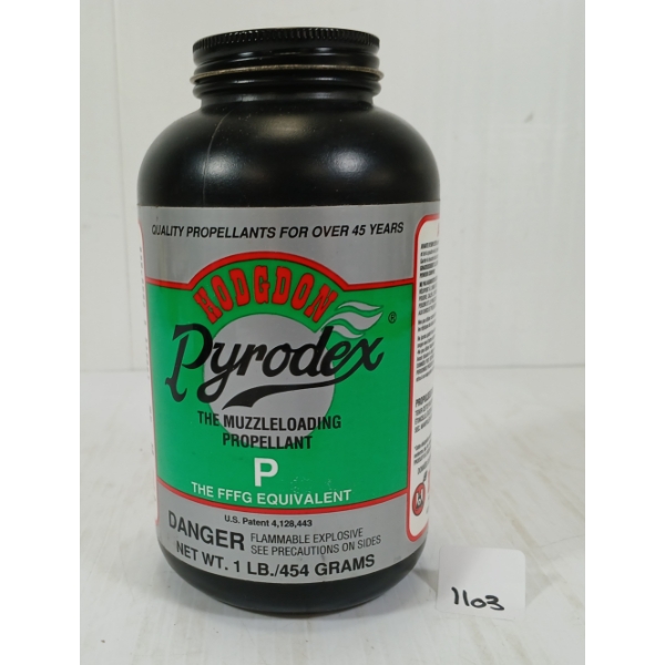 POWDER: HODGDON PYRODEX P / FFFG MUZZLEOADING PROPELLANT - 1LB