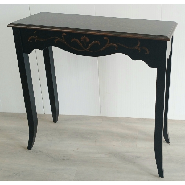 BOMBAY CO. BLACK & GOLD CONSOLE TABLE