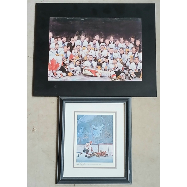 LOT OF 2 - TEAM CANADA PRINTS - PAUL HENDERSON "THE SHOT HEARD AROUND THE WORLD"