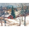 Image 2 : WINTER HILLSIDE SCENE BY MARIA - FRAMED OIL ON BOARD