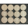 Image 2 : LOT OF 12 - 1937-1968 CDN 25 CENT COINS 