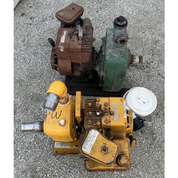 LOT OF 2 - WATER PUMPS W/ NEW HOSE - 2 INCH