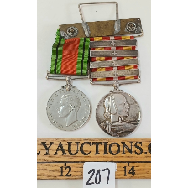 LOT OF 2 - WWII DEFENCE & VOLUNTARY MEDICAL SERVICES MEDALS - F.A. GOODMAN