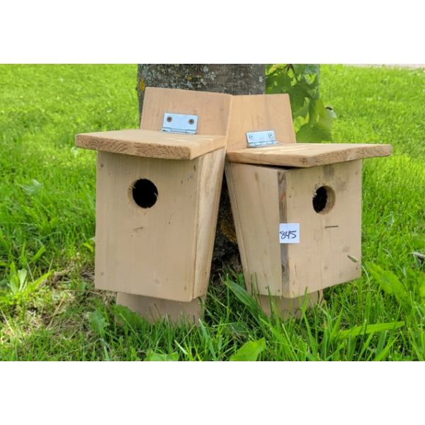 LOT OF 2 - HANDMADE BIRDHOUSES 