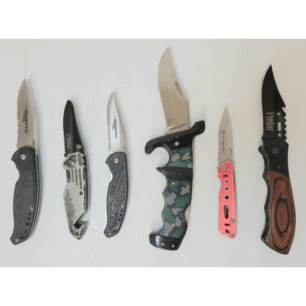 LOT OF 6 - FOLDING KNIVES