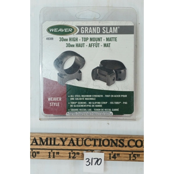 WEAVER GRAND SLAM 30MM HIGH SCOPE RINGS
