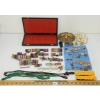 Image 1 : JOB LOT - MEDAL BARS, SHOULDER PCS, BRASS TRAY, MISC PINS, ETC