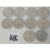Image 2 : LOT OF 10 - 1962-1968 CDN 25 CENT SILVER COINS