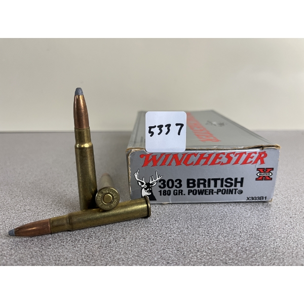AMMO: 20X WINCHESTER .303 BRIT 180 GR. POWERPOINT