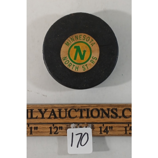 1969-1977 MINNESOTA NORTH STARS ART ROSS HOCKEY GAME PUCK