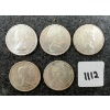 Image 2 : LOT OF 5 - 1961-1966 CDN SILVER 50 CENT COINS