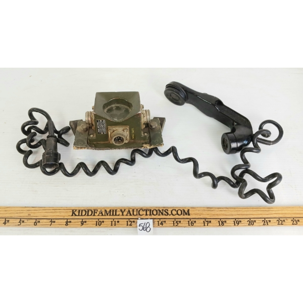 LOT OF 2 - BRITISH MILITARY HANDSET & JUNCTION BOX