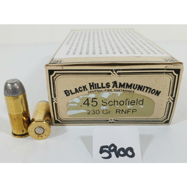 AMMO: 50X BHA .45 SCHOFIELD - 230GR - RNFP