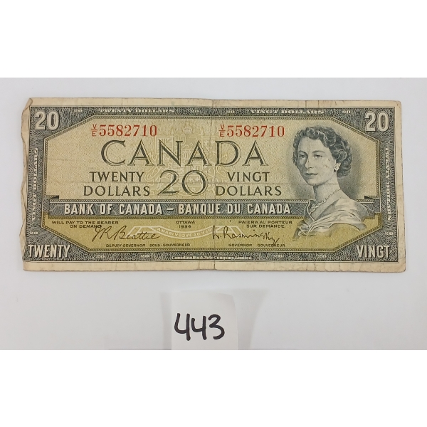 1954 CDN $20 BANKNOTE