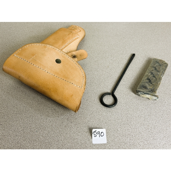 LOT OF 3 - CZ MOD. 52 HOLSTER, MAG & CLEANING ROD - 7.62X25 MM
