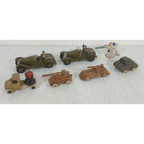 LOT OF 7 - MILITARY LEAD MODELS - INCL BRITAINS & TOOTSIE