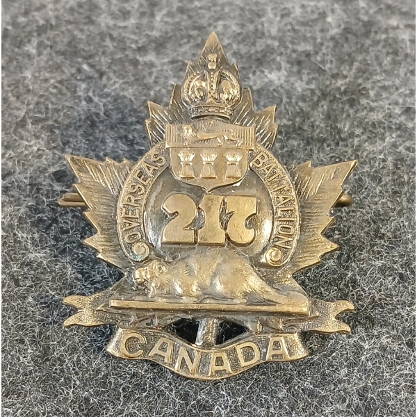 WWI 217TH QU-APPELLE MOOSOMIN SASKATCHEWAN CAP BADGE