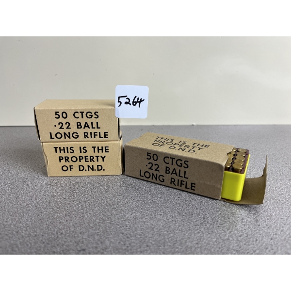 AMMO: 150X MILITARY ISSUE .22 LR BALL 