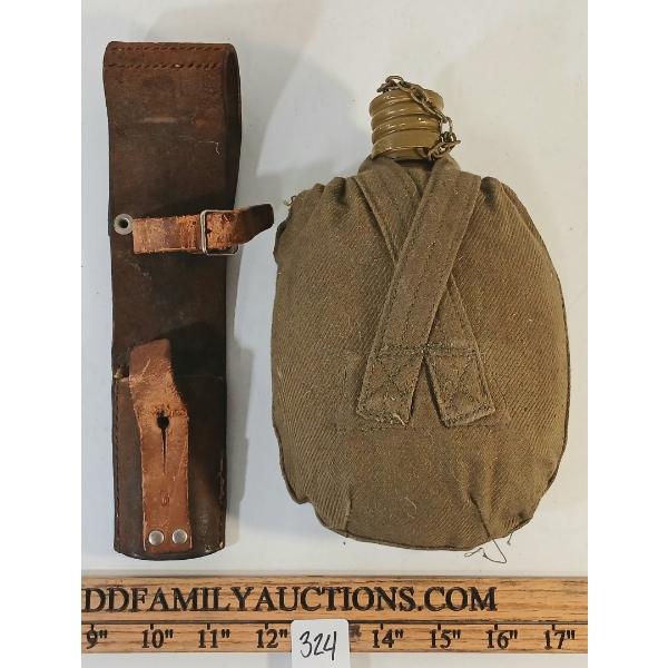 LOT OF 2 - BAYONET FROG & CANTEEN