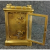Image 4 : BRASS CARRIAGE CLOCK W/ KEY
