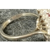 Image 6 : LADIES' 18K WHITE GOLD NAVETTE RING W/ DIAMOND & RUBIES CLUSTER