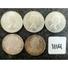 Image 2 : LOT OF 5 - 1964 & 1966 CDN SILVER 50 CENT COINS