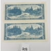 Image 2 : LOT OF 2 - 1954 CDN $5 BANKNOTES