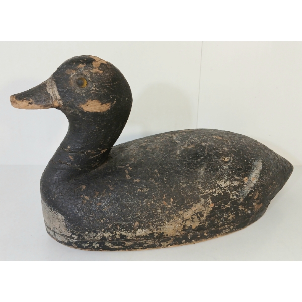 GOLDEN EYED DECOY DUCK - SIGNED W.M.