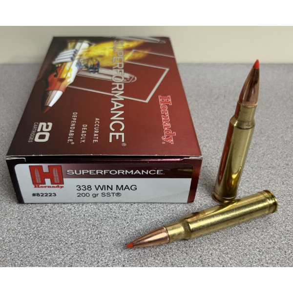 AMMO: 20X HORNADY .338 WIN MAG - 200GR - SST