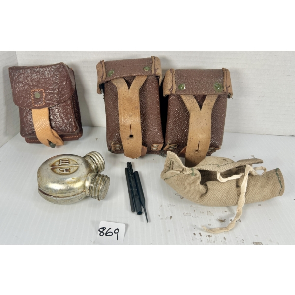 LOT OF 4 - VZ 52 POUCH, SVT-40 POUCH, OILER, TAKEDOWN & CLEANING TOOLS