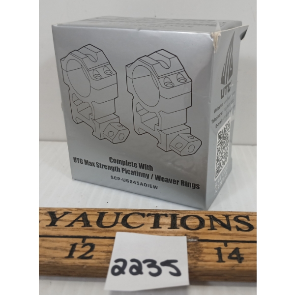 PAIR OF 1IN RINGS - PICATINNY BASE