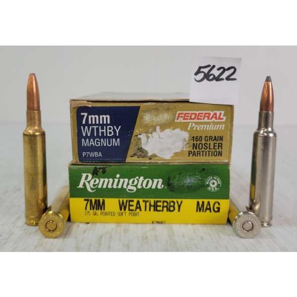 AMMO: 40X REMINGTON & FEDERAL 7MM WTHBY MAG - 160 & 175GR