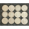 Image 2 : LOT OF 12 - 1947-1968 CDN 25 CENT COINS